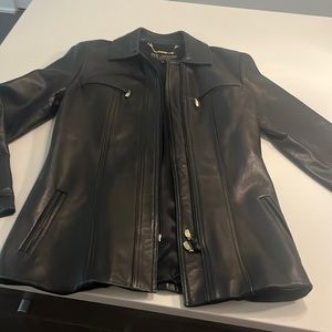 Vintage St John leather jacket by Marie Gray.  Mint condition